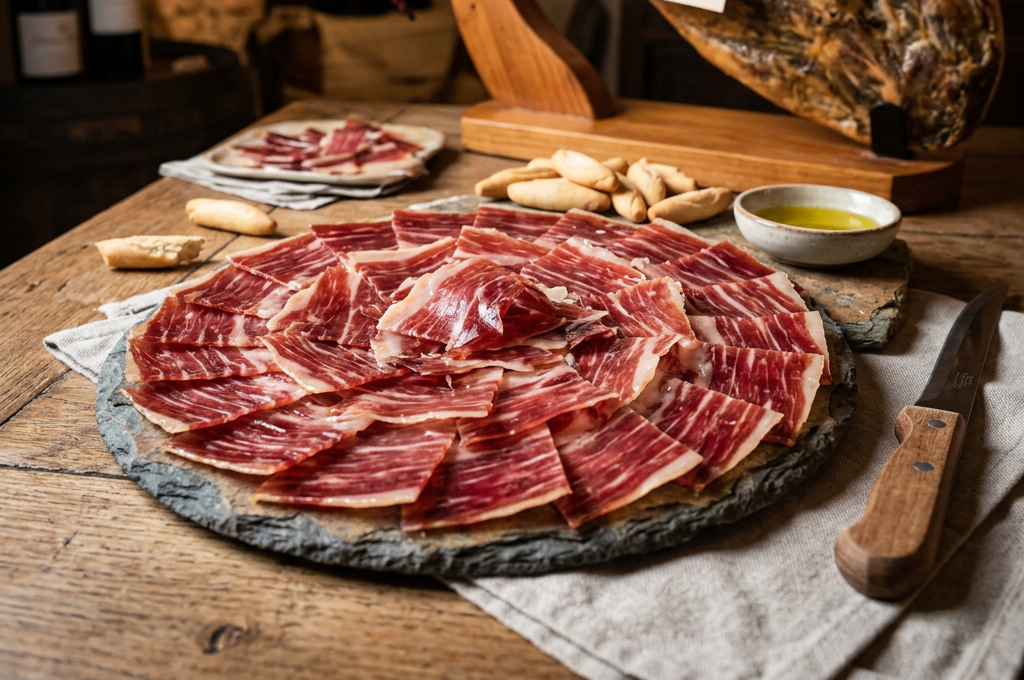 JAMON BELLOTA GUIJU CORTE MAESTROS JAMONEROS A CUCHILLO JAMON BELLOTA GUIJU CORTE MAESTROS JAMONEROS A CUCHILLO